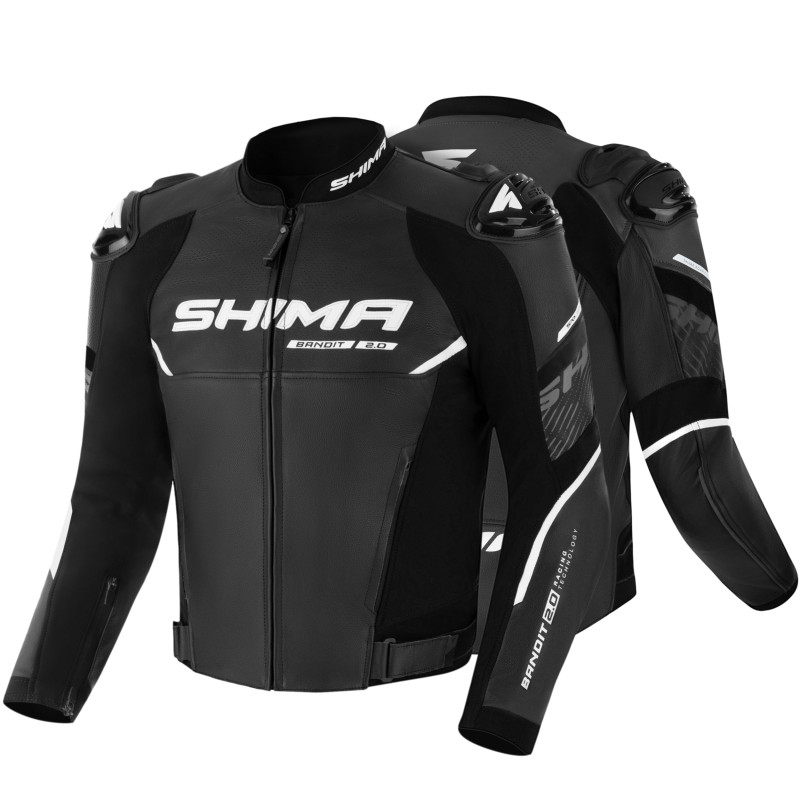 МОТОКУРТКА ШКІРЯНА SHIMA BANDIT 2.0 MEN JKT BLK